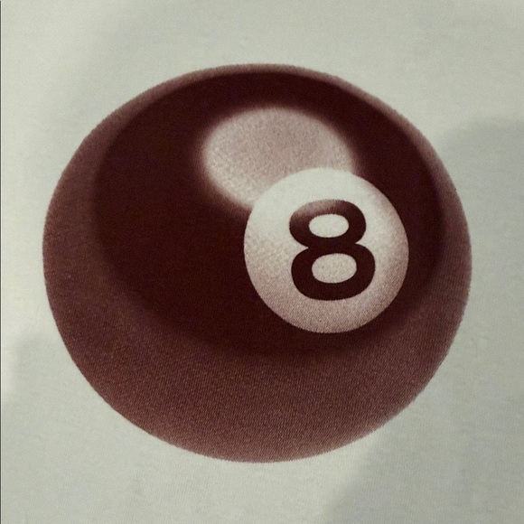 Edikted White Tee with Red Graphic 8 Ball - Picture 4 of 5